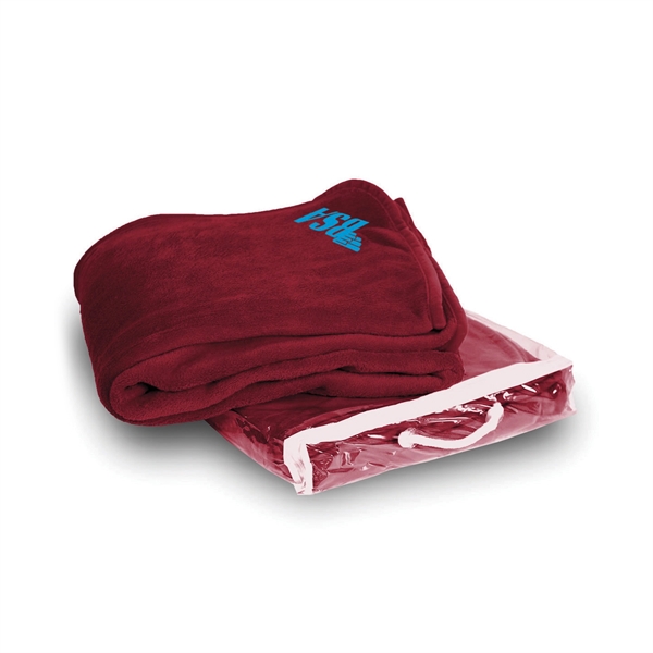Burgundy color option for Coral Fleece Blanket And Tumbler Combo Set
