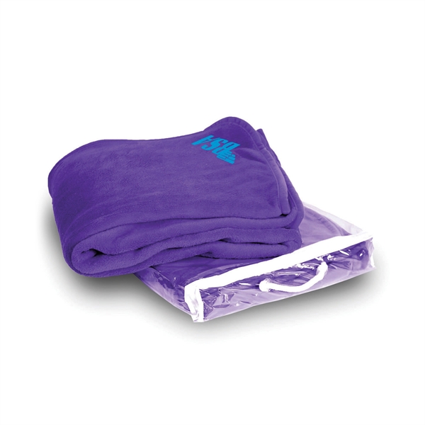 Purple color option for Coral Fleece Blanket And Tumbler Combo Set