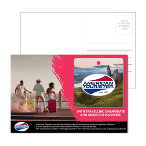 Photo of Post Card With Full Color Square Luggage Tag
