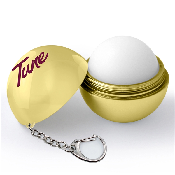 Gold color option for Metallic Lip Balm With Keychain
