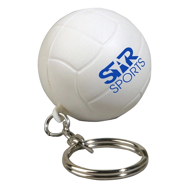 Bright White color option for Volleyball Key Chain