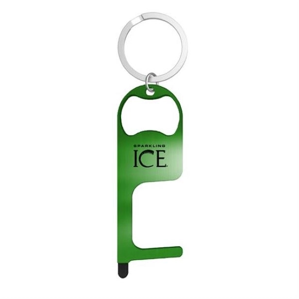 Green color option for Stainless Steel No Touch Tool With Stylus And Bottle Opener