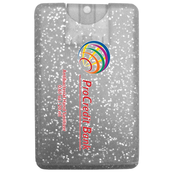 Translucent Frost color option for Sparkle/Bling Credit Card Antibacterial Hand Sanitizer