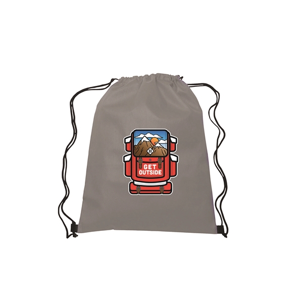 Gray color option for 13"W X 16.5"H Drawstring Non Woven Bag  4 Color