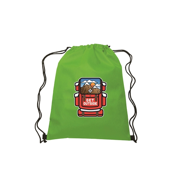 Lime color option for 13"W X 16.5"H Drawstring Non Woven Bag  4 Color