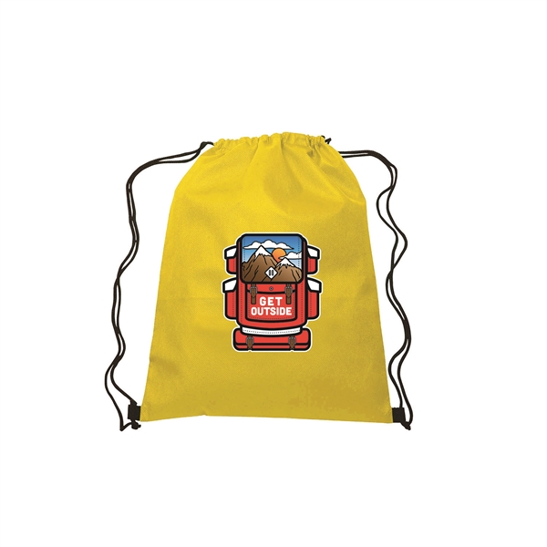 Yellow color option for 13"W X 16.5"H Drawstring Non Woven Bag  4 Color