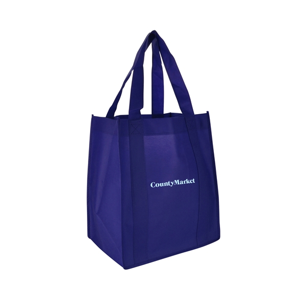 Navy color option for 13"W X 15"H With A 10" Gusset Shopping Tote