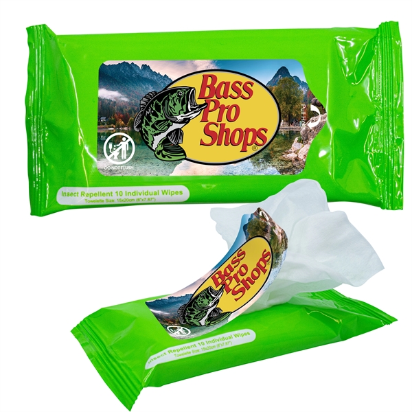 Lime Green color option for Deet Free Insect / Bug Repellent Wipes