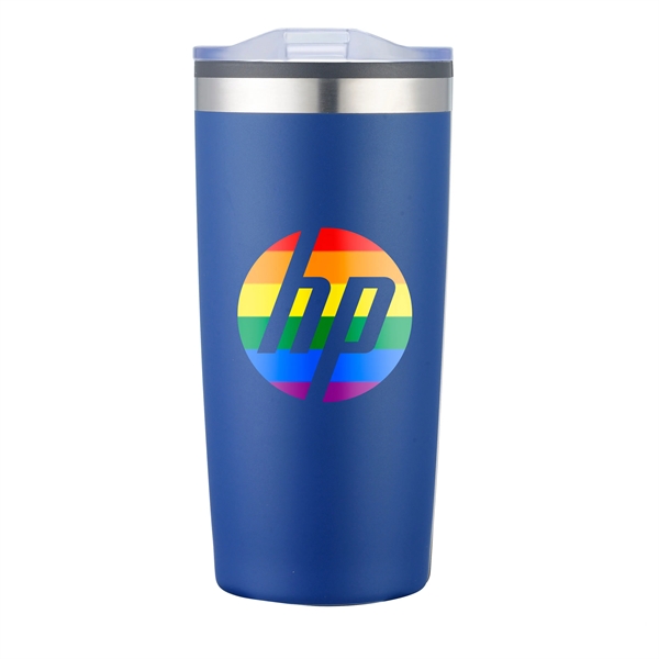 Blue color option for 20 Oz. Steel & Pp Liner With Matte Finish Tumbler