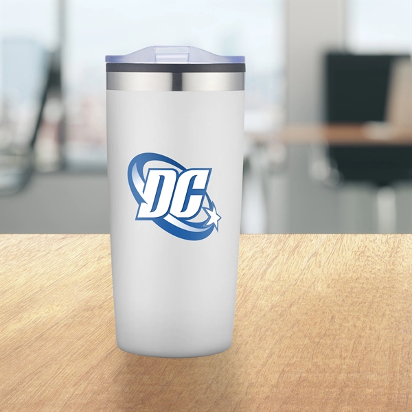 White color option for 20 Oz. Steel & Pp Liner With Matte Finish Tumbler