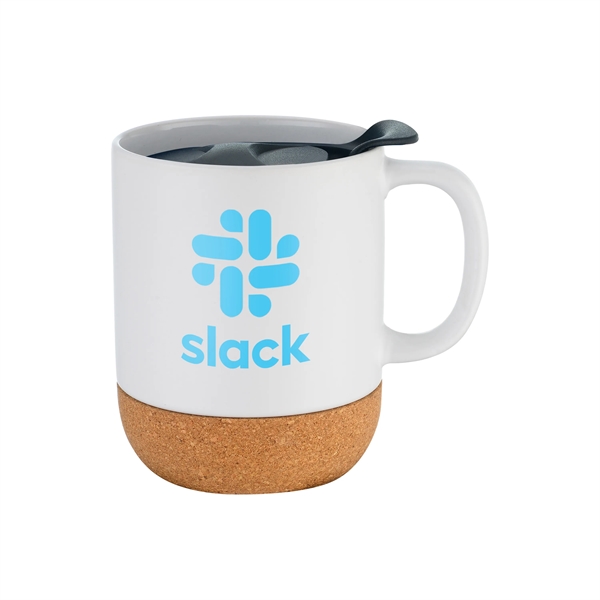 White color option for 12 Oz. Ceramic Mug With Cork Base