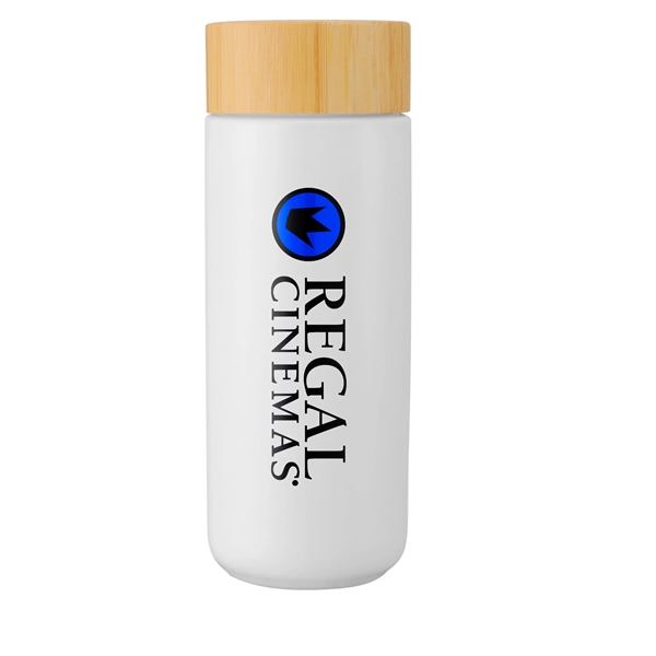 White color option for 10 Oz. Double Wall Ceramic Travel Cup