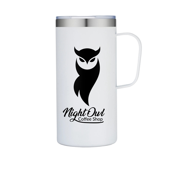 White color option for 20 Oz. Double Wall, Stainless Steel Camping Mug