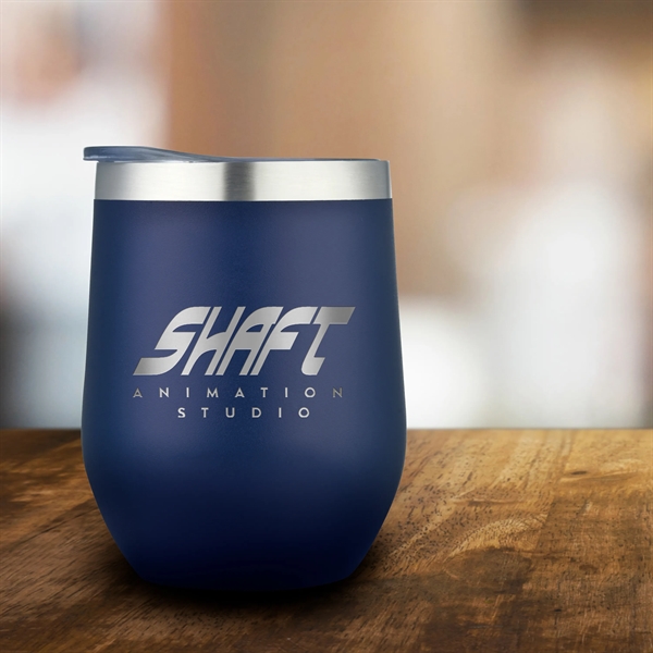Navy color option for 12 Oz. Double Wall Vacuum Wine Cup