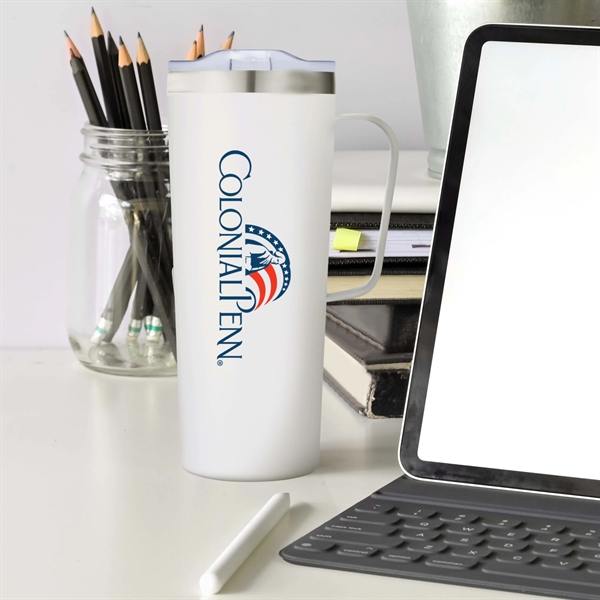 White color option for 28 Oz. Double Wall, Stainless Steel Travel Mug
