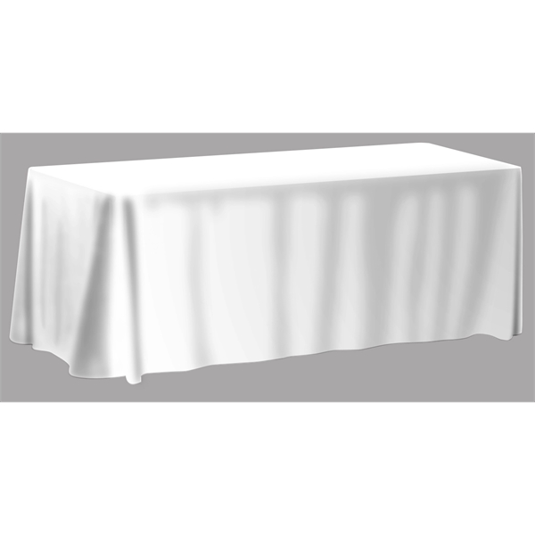 White color option for 8' Table Cover   Front Print Only