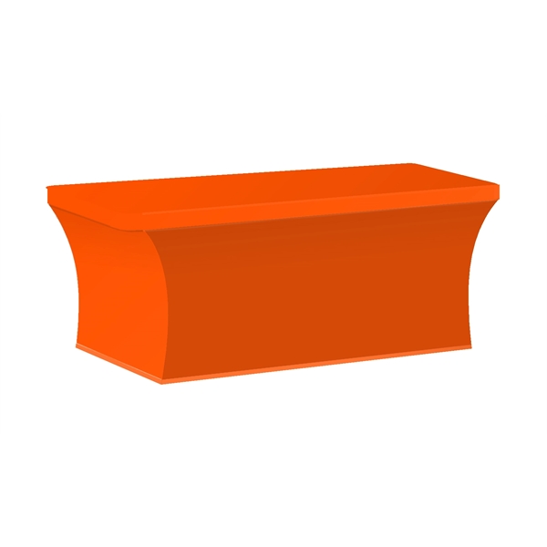 Orange 021C color option for 6' Stretch Table Cover Stock Color   Full Bleed Print