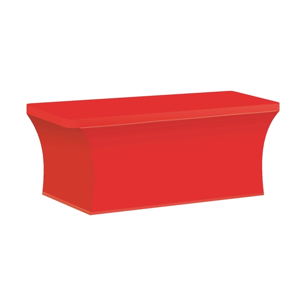 Red 185C color option for 8' Stretch Table Cover Stock Color   Front Print Only