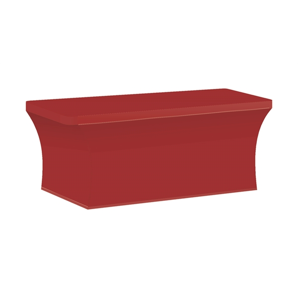 Red 187C color option for 8' Stretch Table Cover Stock Color   Front Print Only