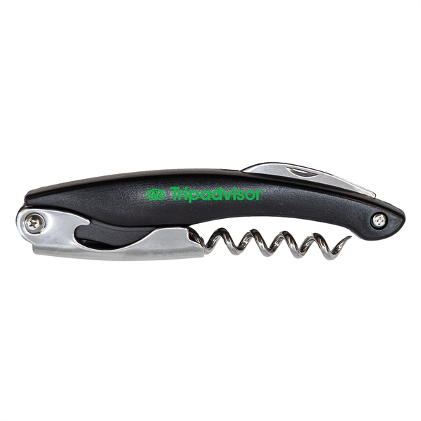Black color option for Bottle Opener, Corkscrew Opener With Knife