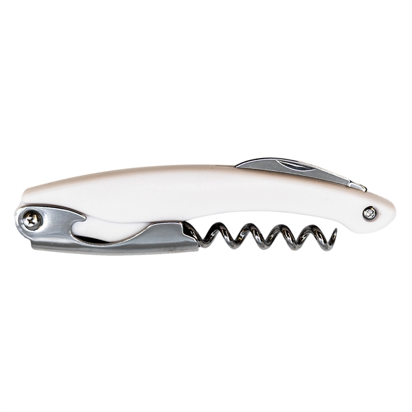 White color option for Bottle Opener, Corkscrew Opener With Knife