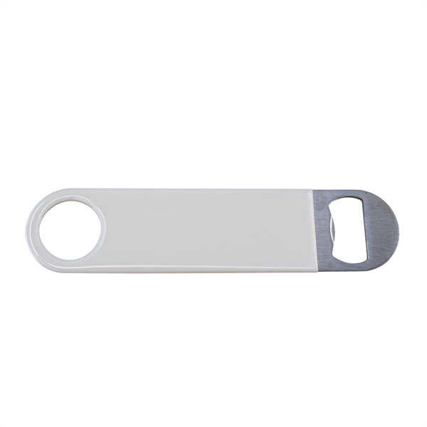 White color option for Vinyl Coated Stainless Steel Bottle Opener