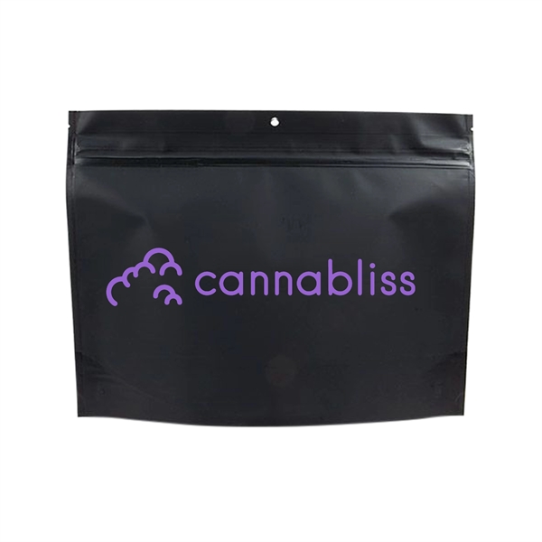 Black color option for 2 Oz. Child Resistant Pouch / Exit Bag 12" X 4" X 9"