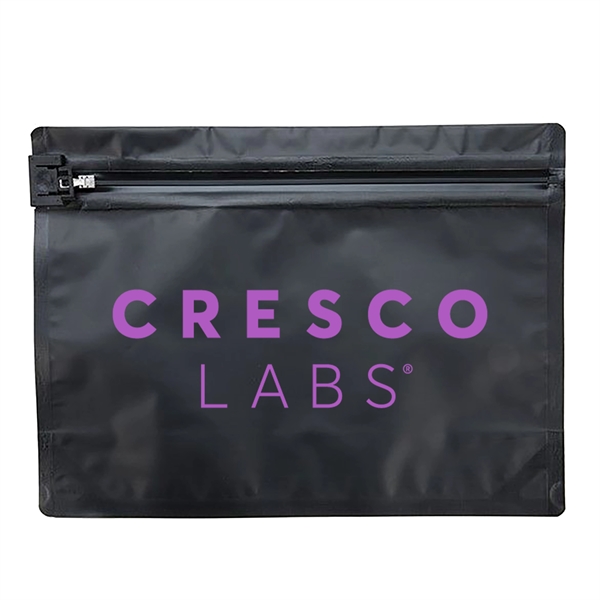 Black color option for 2 Oz. Child Resistant Pouch / Exit Bag 12" X 4" X 9"