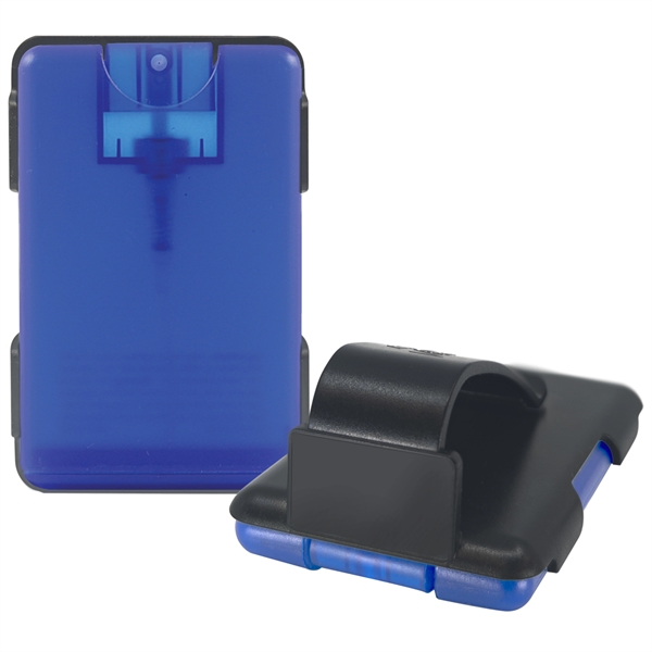 Translucent Blue color option for Easy Reach Tm Auto Visor Clip With Credit Card Sanitizer