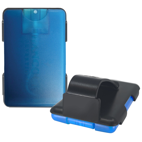 Translucent Teal color option for Easy Reach Tm Auto Visor Clip With Credit Card Sanitizer