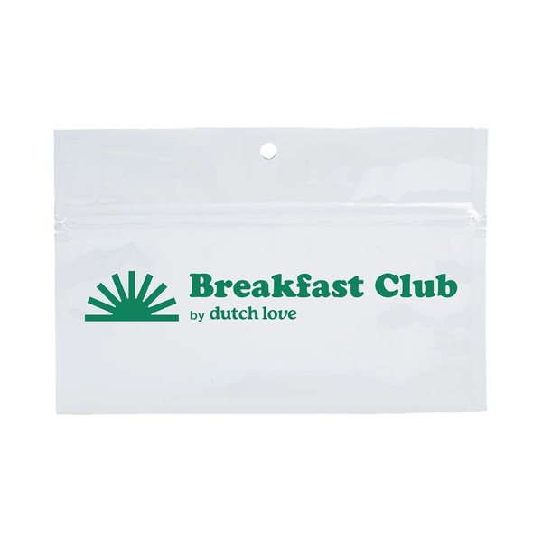 White color option for Hanging Zipper Barrier Bag To Hold Pre Rolls, Joints, Blunts