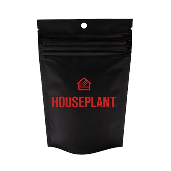 Black color option for 3.5   7 Gram Child Resistant Pouch/Exit Bag 4" X 2 1/2" X 6"