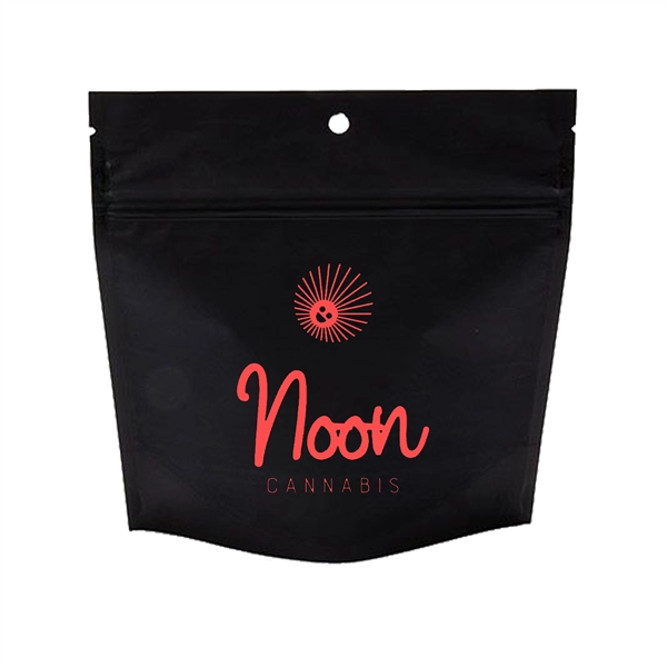 Black color option for 7 Gram Child Resistant Pouch / Exit Bag 6" X 2 1/2" X 6"