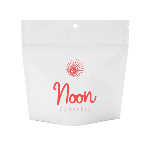 White color option for 7 Gram Child Resistant Pouch / Exit Bag 6" X 2 1/2" X 6"