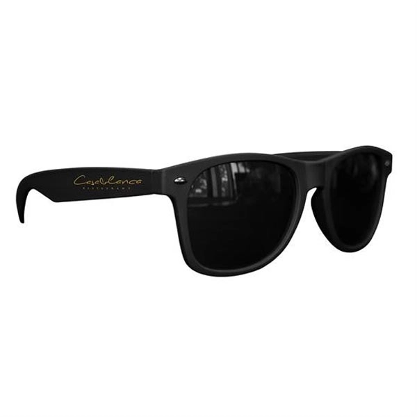 Black color option for Matte Soft Rubberized Finish Miami Sunglasses