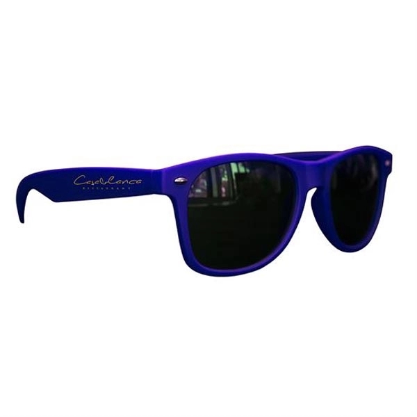 Blue color option for Matte Soft Rubberized Finish Miami Sunglasses