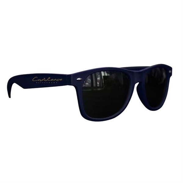 Navy Blue color option for Matte Soft Rubberized Finish Miami Sunglasses