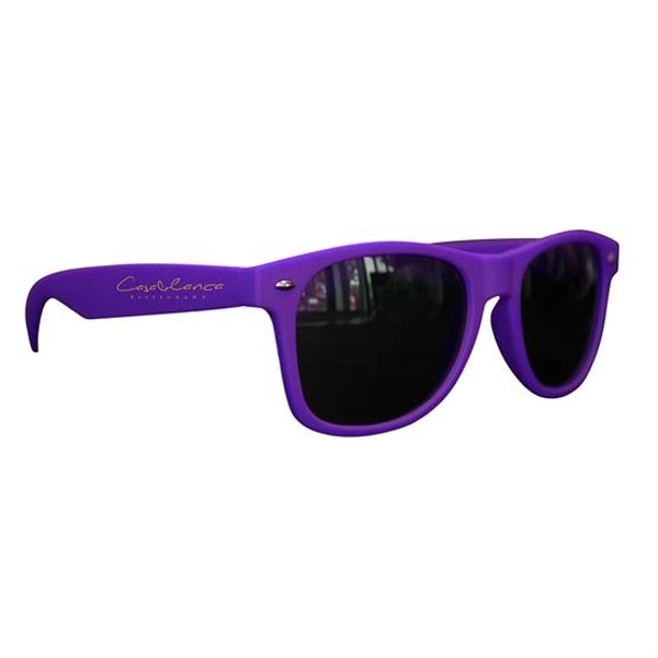 Purple color option for Matte Soft Rubberized Finish Miami Sunglasses