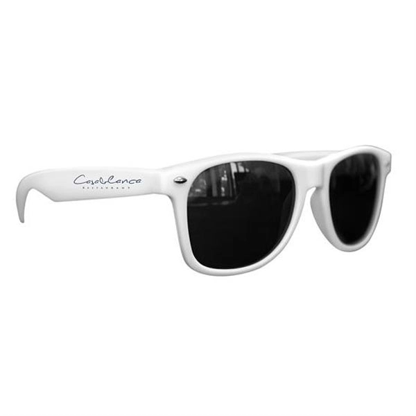 White color option for Matte Soft Rubberized Finish Miami Sunglasses
