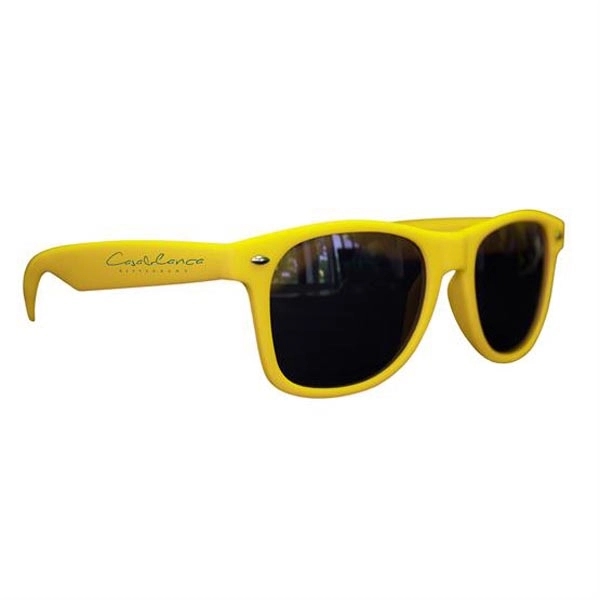 Yellow color option for Matte Soft Rubberized Finish Miami Sunglasses