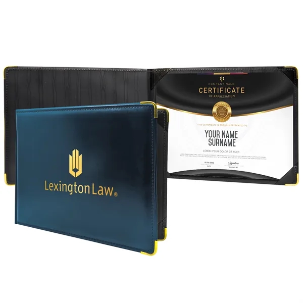 Castillian Navy Blue color option for Diploma Holder Deluxe Landscape