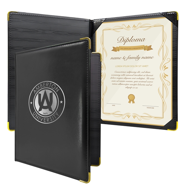 Castillian Black color option for Diploma Holder Deluxe Portrait