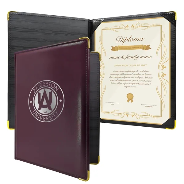 Castillian Burgundy color option for Diploma Holder Deluxe Portrait