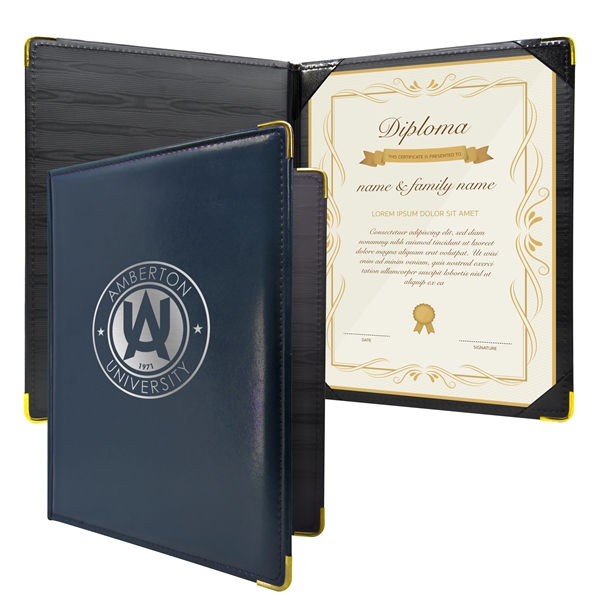 Castillian Navy Blue color option for Diploma Holder Deluxe Portrait