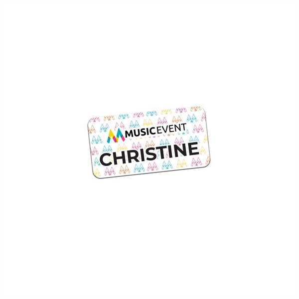 White color option for 5 D Name Badge