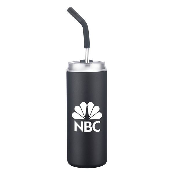 Black color option for 20 Oz Stainless Steel Tumbler With Silicone Straw