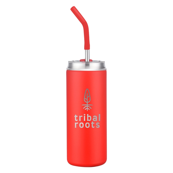Red color option for 20 Oz Stainless Steel Tumbler With Silicone Straw