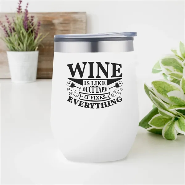 White color option for 12 Oz. Wine Tumbler