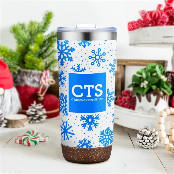 White color option for 22 Oz. Tumbler With Cork Bottom