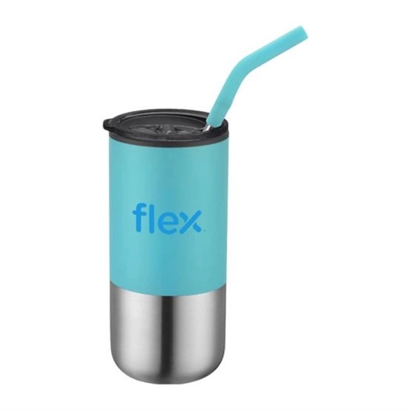 Aqua 3252C color option for 16 Oz. Tumbler With Straw